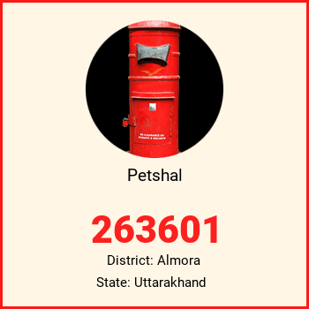 Petshal pin code, district Almora in Uttarakhand