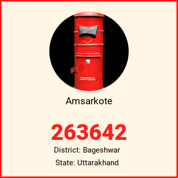 Amsarkote pin code, district Bageshwar in Uttarakhand