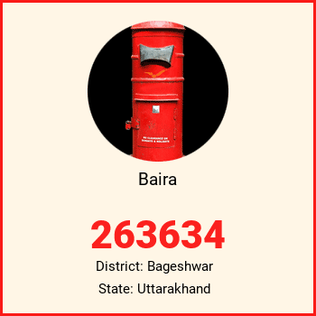Baira pin code, district Bageshwar in Uttarakhand