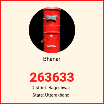Bhanar pin code, district Bageshwar in Uttarakhand