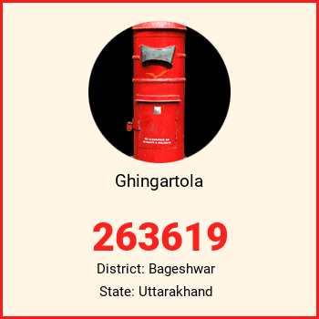 Ghingartola pin code, district Bageshwar in Uttarakhand