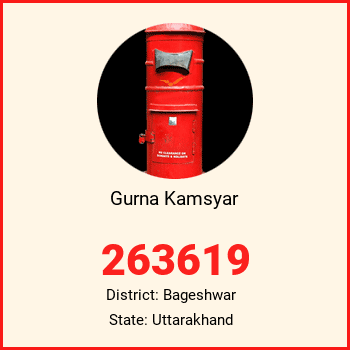 Gurna Kamsyar pin code, district Bageshwar in Uttarakhand