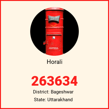 Horali pin code, district Bageshwar in Uttarakhand