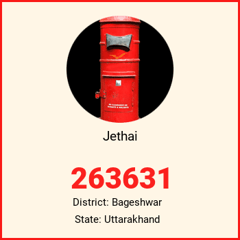 Jethai pin code, district Bageshwar in Uttarakhand
