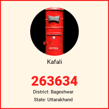 Kafali pin code, district Bageshwar in Uttarakhand