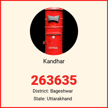 Kandhar pin code, district Bageshwar in Uttarakhand
