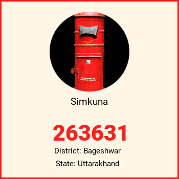 Simkuna pin code, district Bageshwar in Uttarakhand