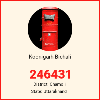 Koonigarh Bichali pin code, district Chamoli in Uttarakhand