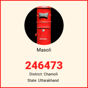 Masoli pin code, district Chamoli in Uttarakhand