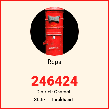 Ropa pin code, district Chamoli in Uttarakhand