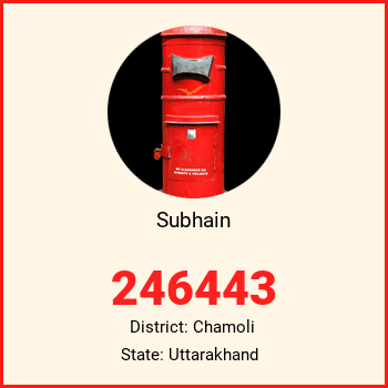 Subhain pin code, district Chamoli in Uttarakhand