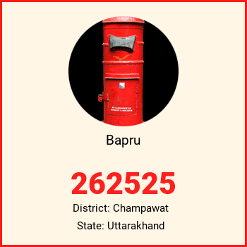 Bapru pin code, district Champawat in Uttarakhand