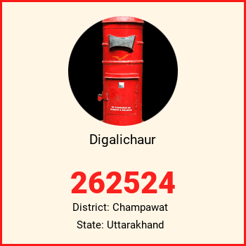 Digalichaur pin code, district Champawat in Uttarakhand