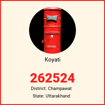 Koyati pin code, district Champawat in Uttarakhand