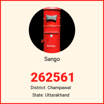 Sango pin code, district Champawat in Uttarakhand