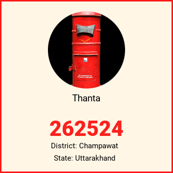 Thanta pin code, district Champawat in Uttarakhand