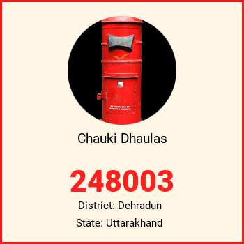 Chauki Dhaulas pin code, district Dehradun in Uttarakhand