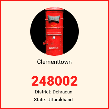 Clementtown pin code, district Dehradun in Uttarakhand