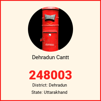 Dehradun Cantt pin code, district Dehradun in Uttarakhand