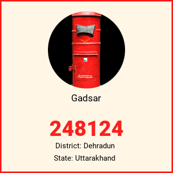Gadsar pin code, district Dehradun in Uttarakhand