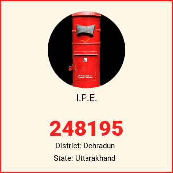 I.P.E. pin code, district Dehradun in Uttarakhand
