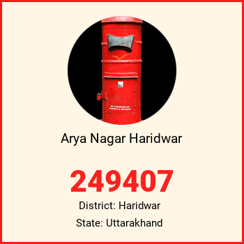 Arya Nagar Haridwar pin code, district Haridwar in Uttarakhand