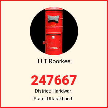 I.I.T Roorkee pin code, district Haridwar in Uttarakhand