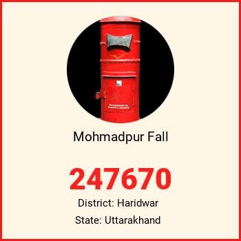 Mohmadpur Fall pin code, district Haridwar in Uttarakhand