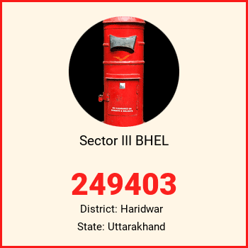 Sector III BHEL pin code, district Haridwar in Uttarakhand