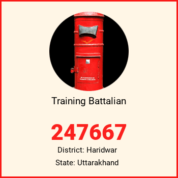 Training Battalian pin code, district Haridwar in Uttarakhand