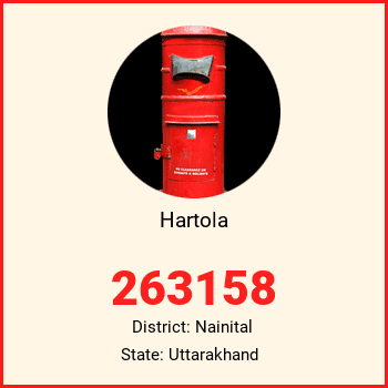 Hartola pin code, district Nainital in Uttarakhand
