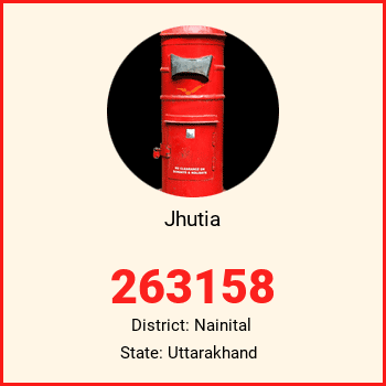 Jhutia pin code, district Nainital in Uttarakhand
