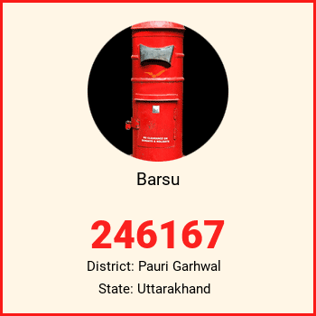 Barsu pin code, district Pauri Garhwal in Uttarakhand