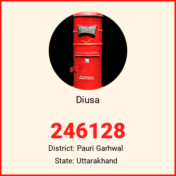 Diusa pin code, district Pauri Garhwal in Uttarakhand