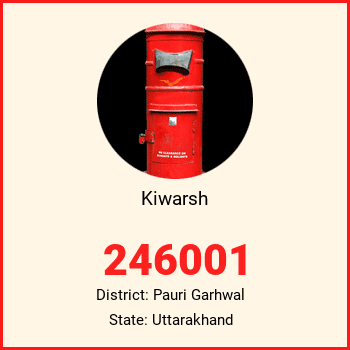 Kiwarsh pin code, district Pauri Garhwal in Uttarakhand