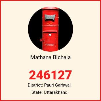 Mathana Bichala pin code, district Pauri Garhwal in Uttarakhand