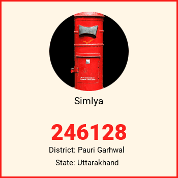 Simlya pin code, district Pauri Garhwal in Uttarakhand