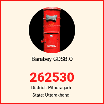 Barabey GDSB.O pin code, district Pithoragarh in Uttarakhand