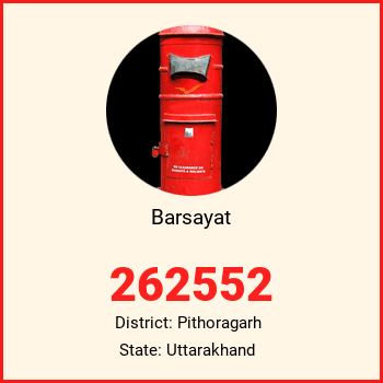 Barsayat pin code, district Pithoragarh in Uttarakhand