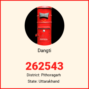 Dangti pin code, district Pithoragarh in Uttarakhand
