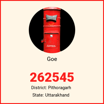 Goe pin code, district Pithoragarh in Uttarakhand