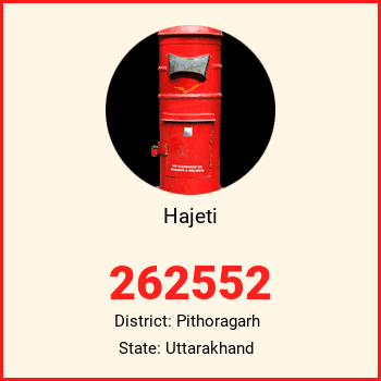Hajeti pin code, district Pithoragarh in Uttarakhand