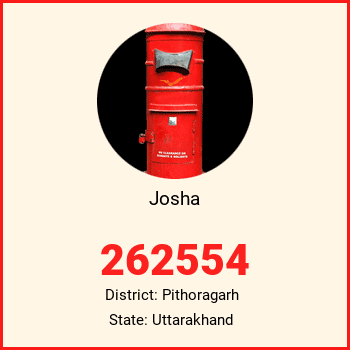 Josha pin code, district Pithoragarh in Uttarakhand