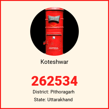 Koteshwar pin code, district Pithoragarh in Uttarakhand