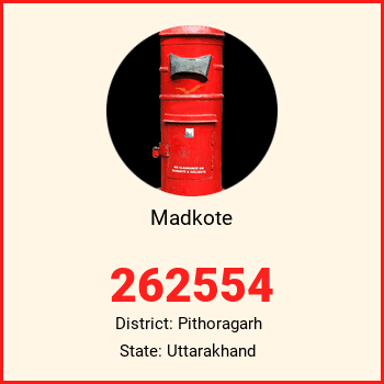 Madkote pin code, district Pithoragarh in Uttarakhand