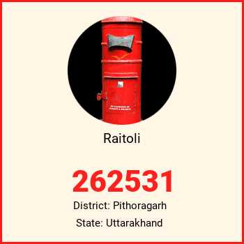 Raitoli pin code, district Pithoragarh in Uttarakhand