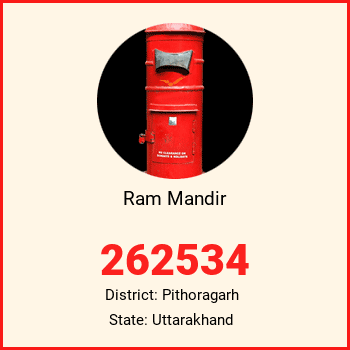Ram Mandir pin code, district Pithoragarh in Uttarakhand