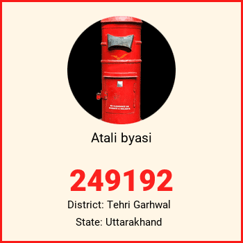 Atali byasi pin code, district Tehri Garhwal in Uttarakhand
