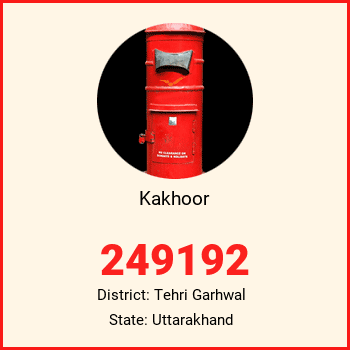 Kakhoor pin code, district Tehri Garhwal in Uttarakhand