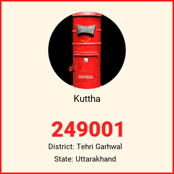 Kuttha pin code, district Tehri Garhwal in Uttarakhand